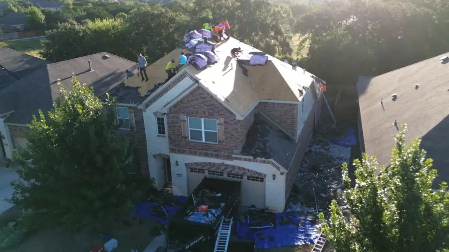 DNA Restoration crew installing a new roof in San Antonio